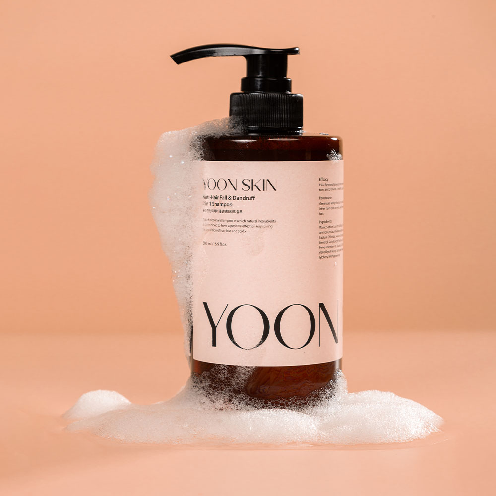 Yoon Skin Anti-Hair Fall & Dandruff 2 in 1 Shampoo 500ml (Exp - 2027.4)
