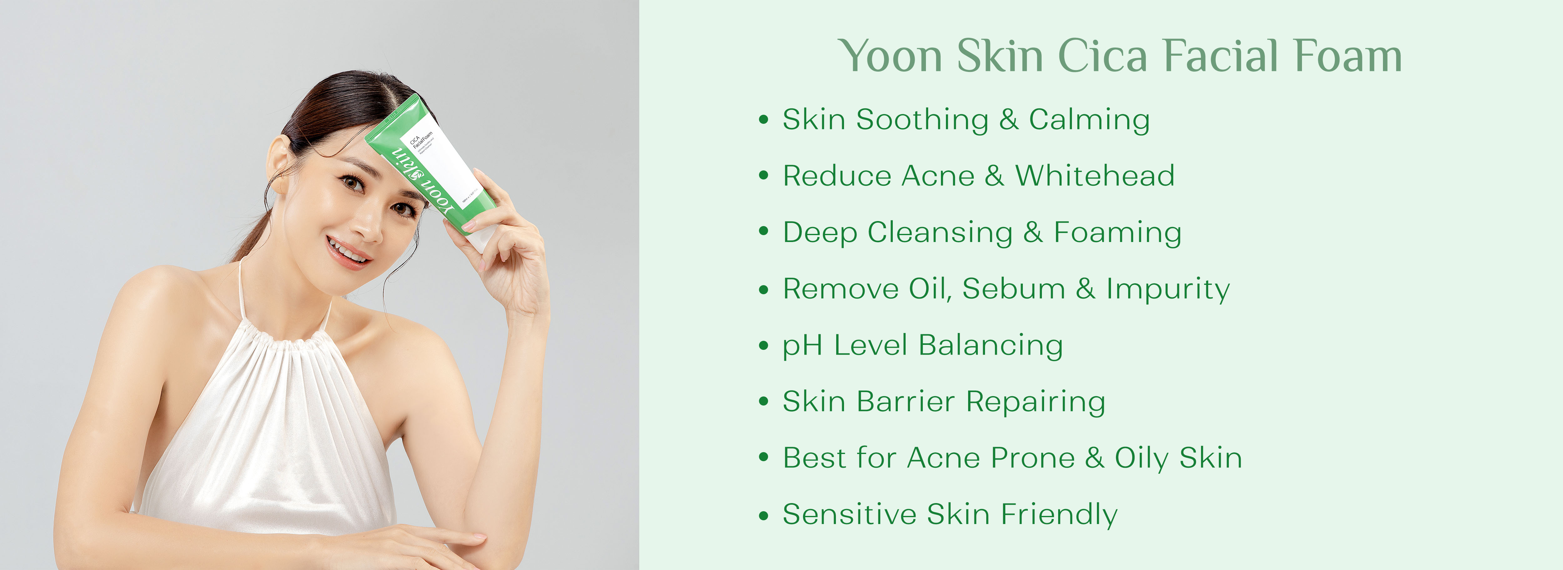 Yoon Skin Cica Facial Foam 150ml (Exp - 2026.12)