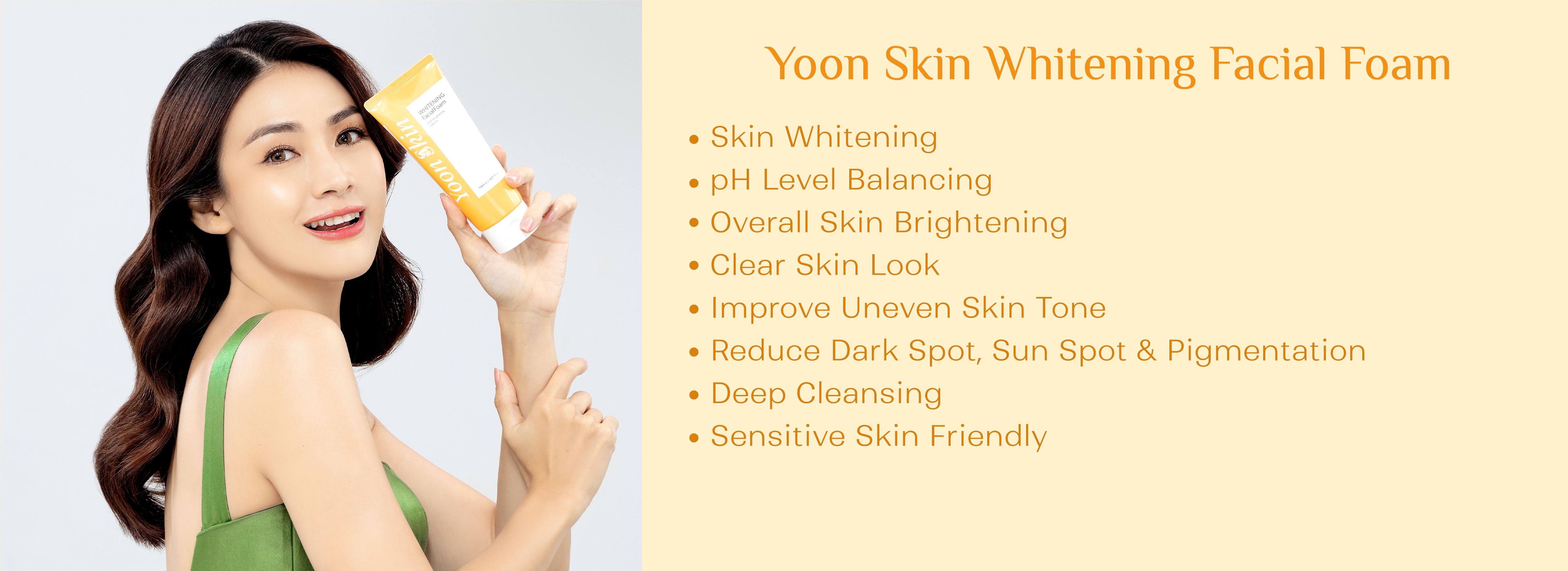 Yoon Skin Whitening Facial Foam 150ml (Exp - 2026.12)