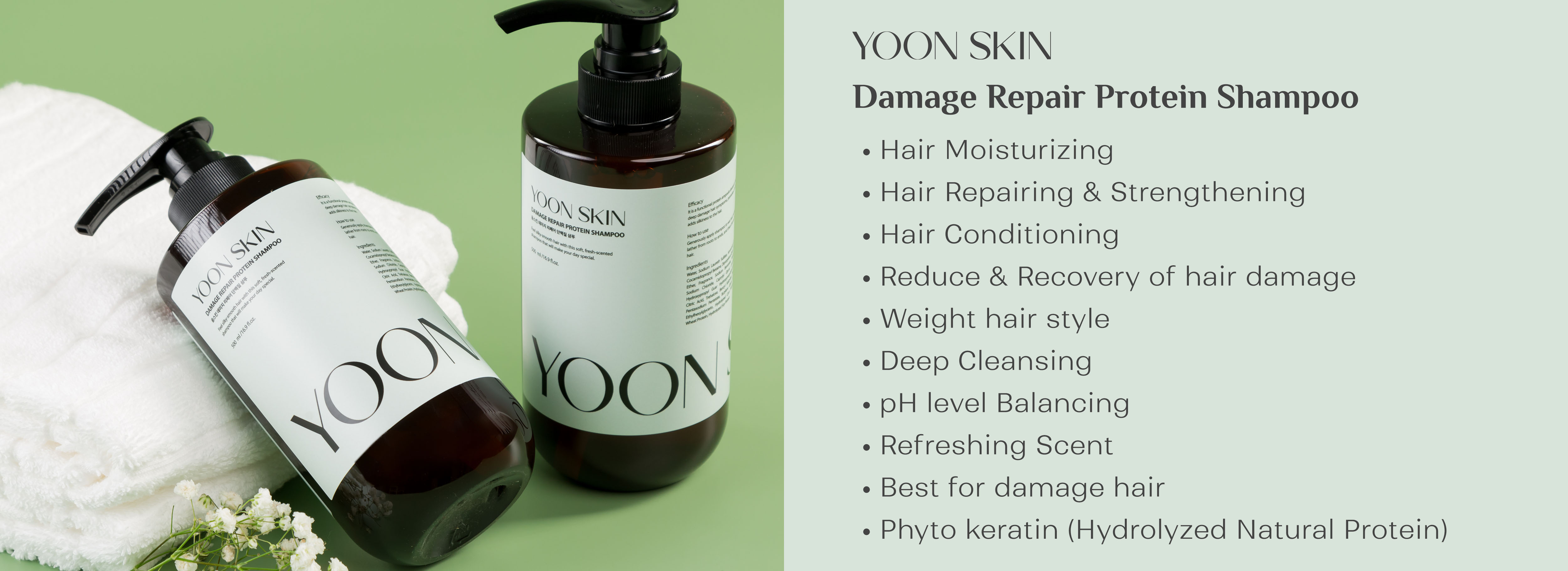 Yoon Skin Damage Repair Protein Shampoo 500ml (Exp-2027.7.2)