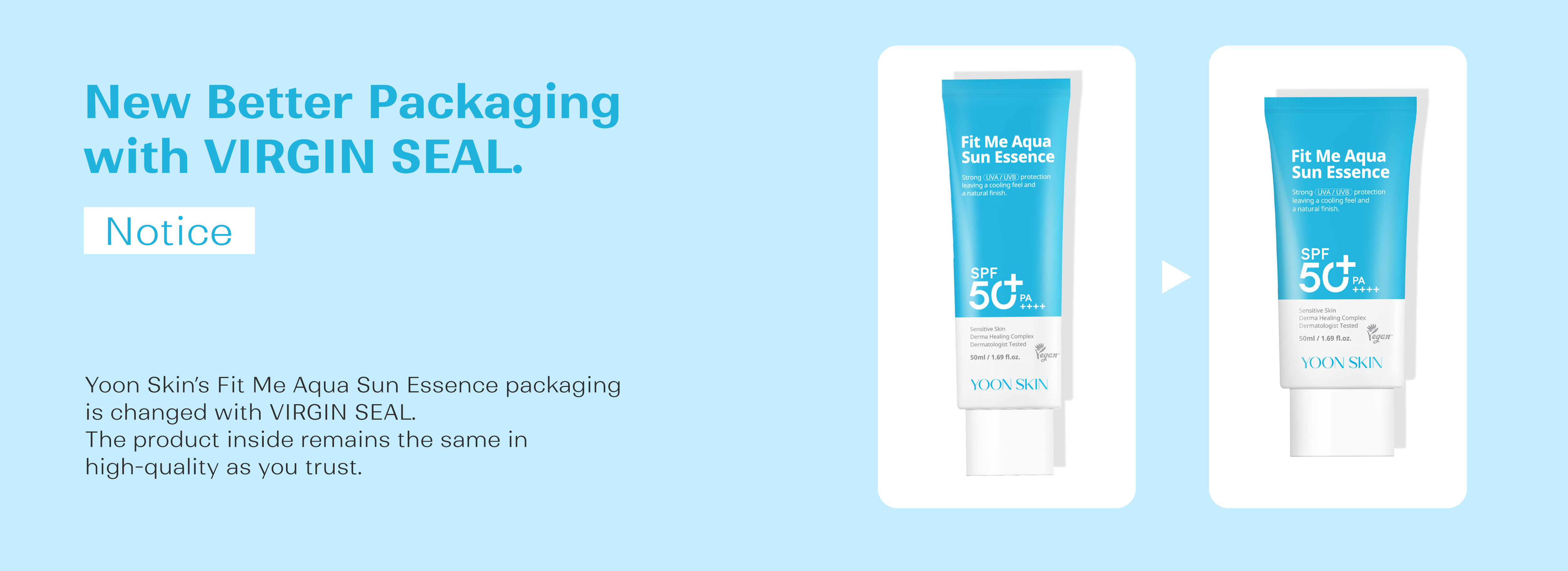 Yoon Skin Fit Me Aqua Sun Essence 50ml(Exp-2028.1)