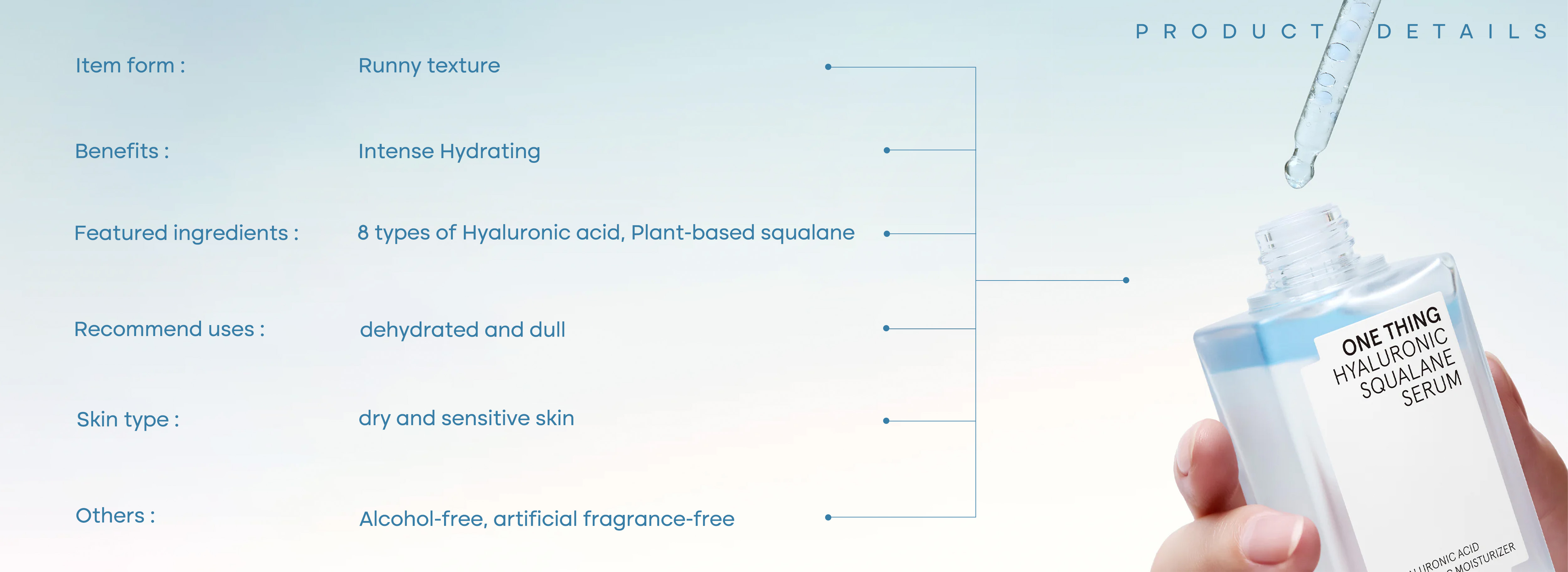 One Thing Hyaluronic Squalane Serum 50ml