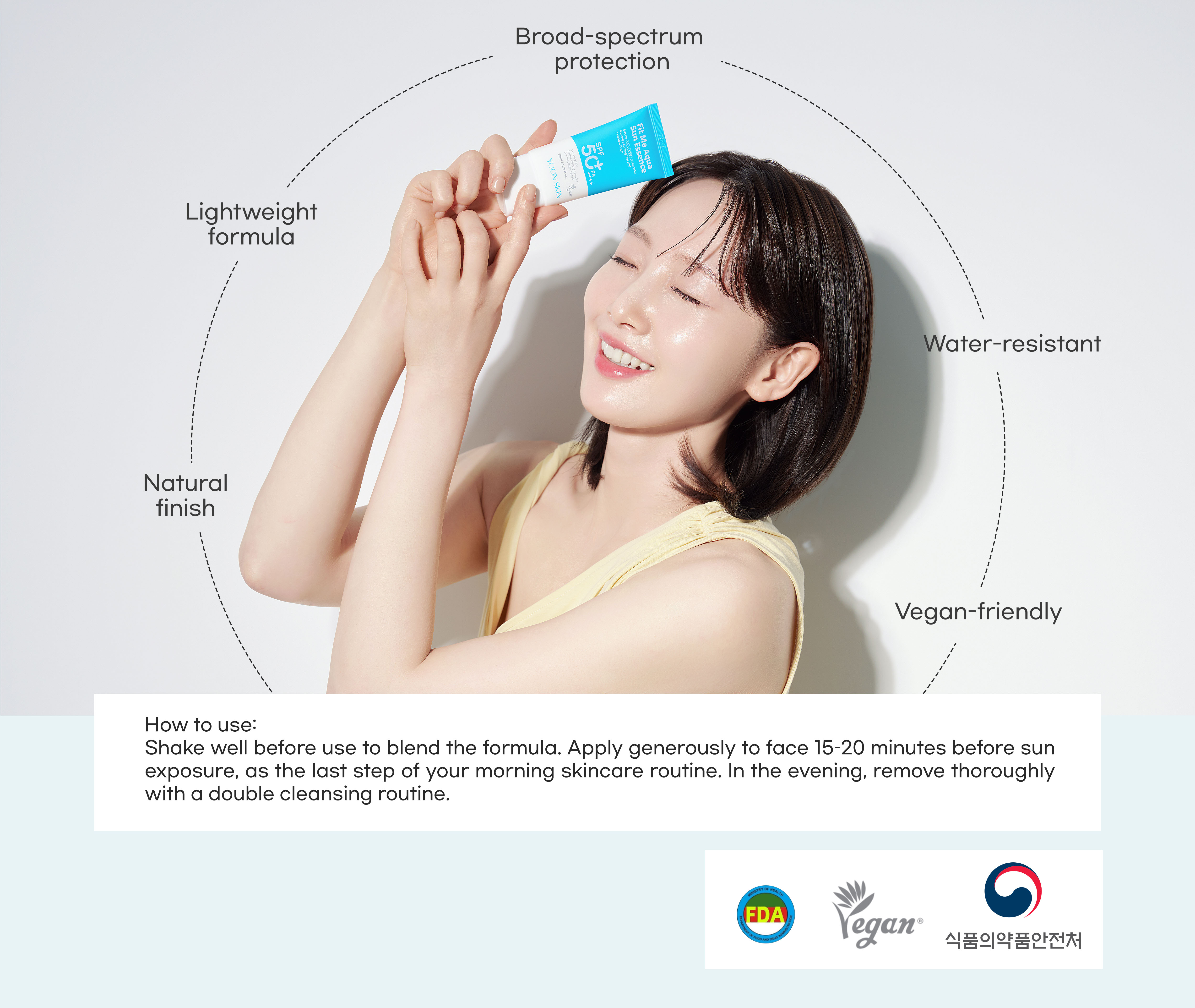 Yoon Skin Fit Me Aqua Sun Essence 50ml(Exp-2028.1)
