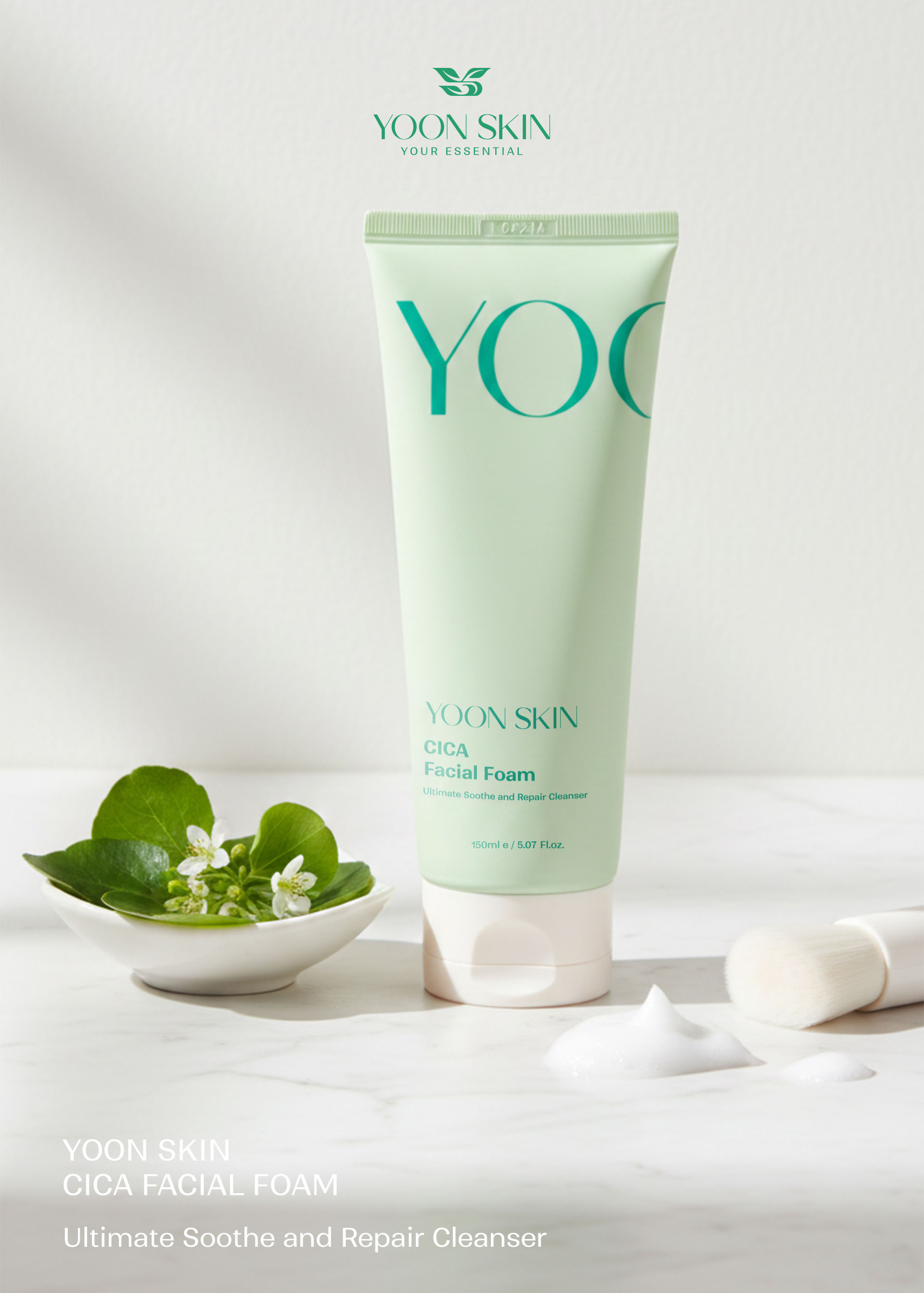 Yoon Skin Cica Facial Foam 150ml (Exp - 2027.07.18)