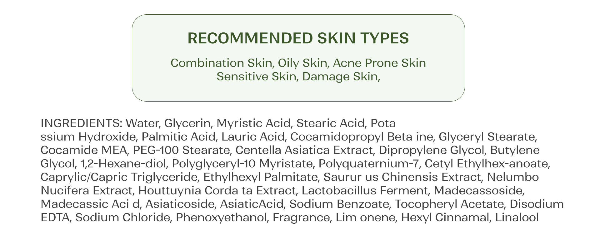 Yoon Skin Cica Facial Foam 150ml (Exp - 2027.07.18)