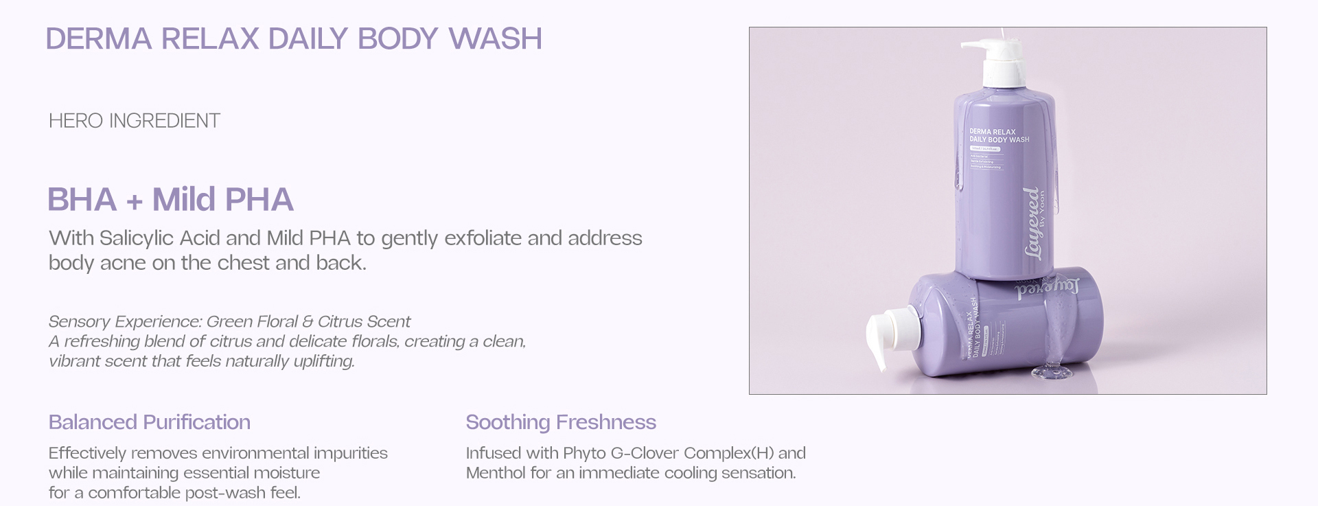 Layered by Yoon Derma Relax Body Wash 500ml (Exp-2028.12.23)