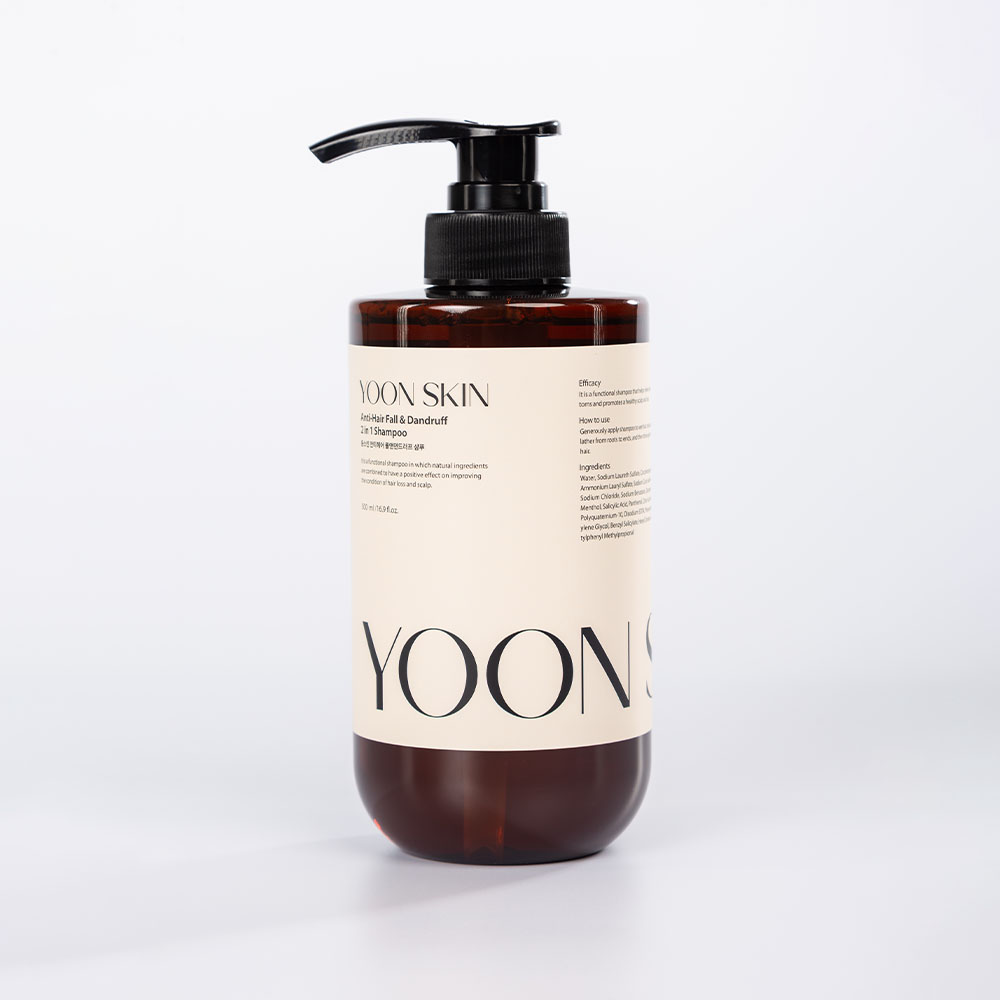 Yoon Skin Anti-Hair Fall & Dandruff 2 in 1 Shampoo 500ml (Exp - 2027.4)
