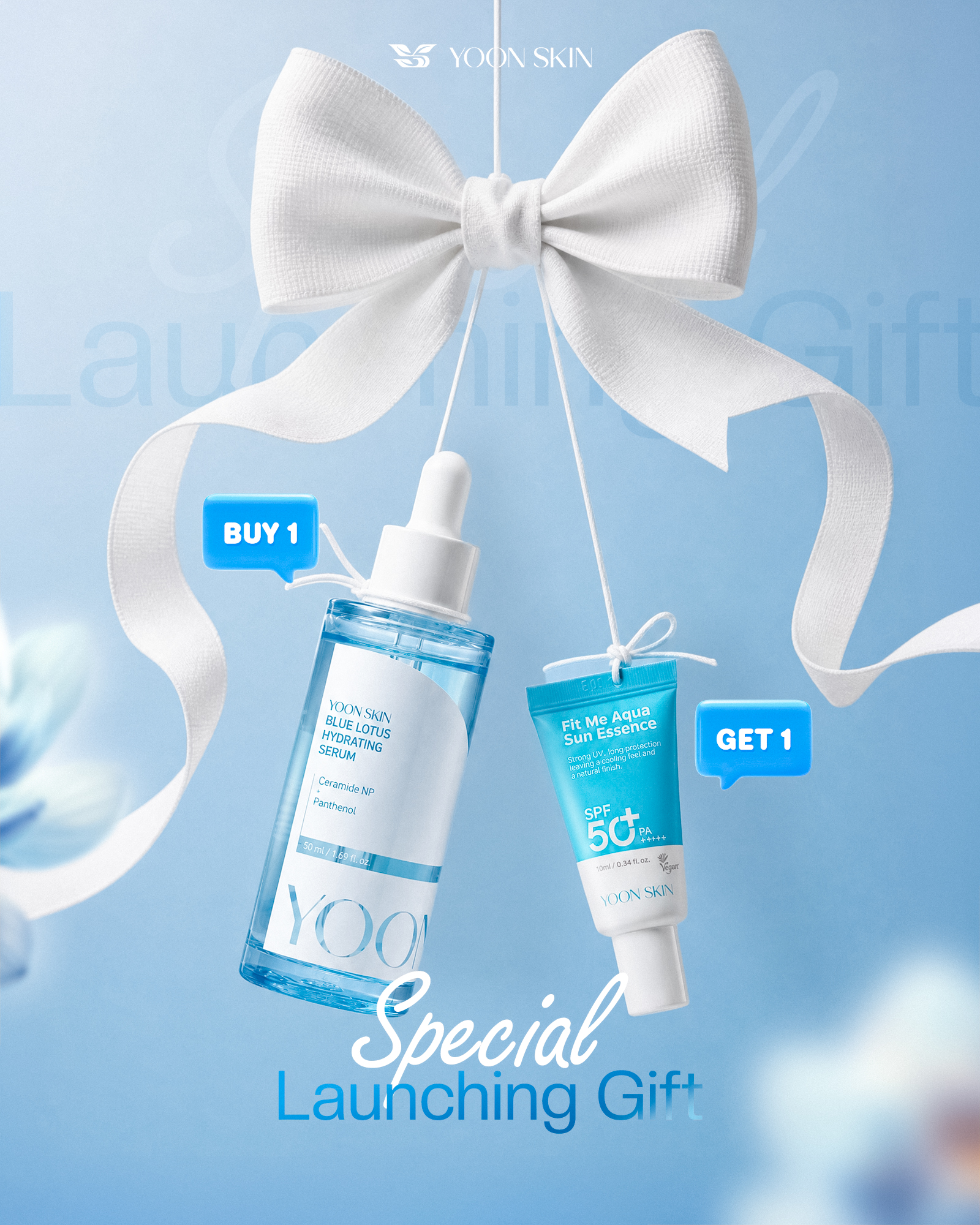 Yoon Skin Blue Lotus Hydrating Serum 50ml (Exp-2029.6.10)